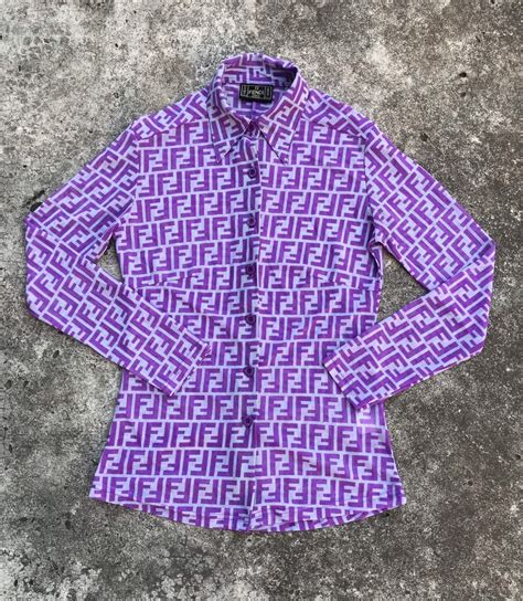 purple fendi shirt|fendi shirt women.